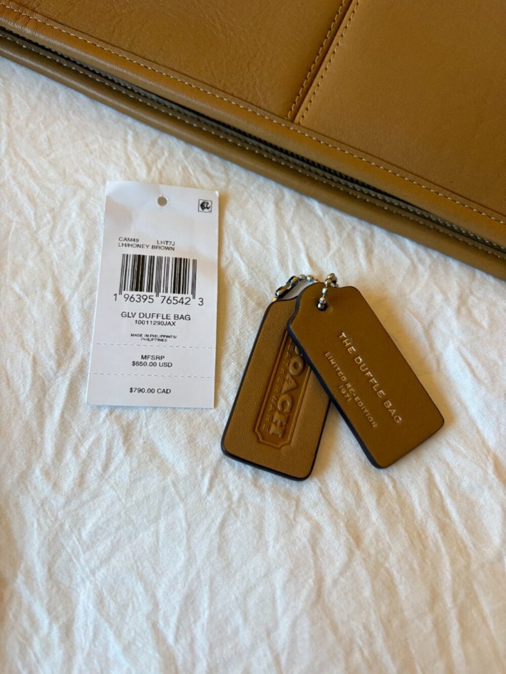 Coach Limited Re-edition 1971 Duffle Bag - Honey Brown - Picture 8 of 8